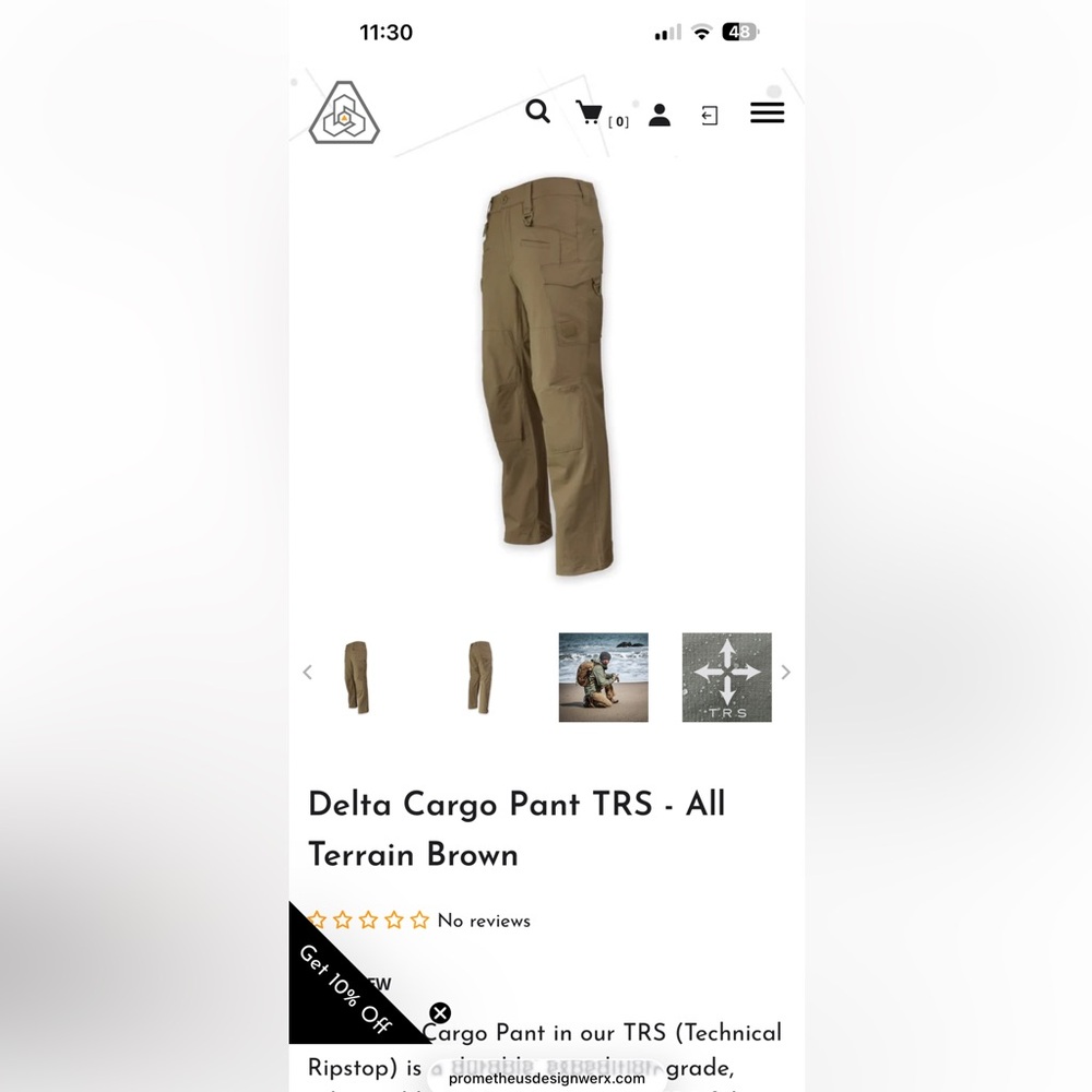 Prometheus Design Werk PDW Delta Cargo Pants TRS- ATB All Terrain Brow